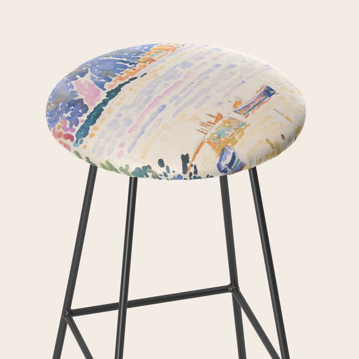 Cap NeÌgre by Henri-Edmond Cross 1909 French Cottage Mountain Country and Farmhouse Aesthetic Stool Gallery Image 2