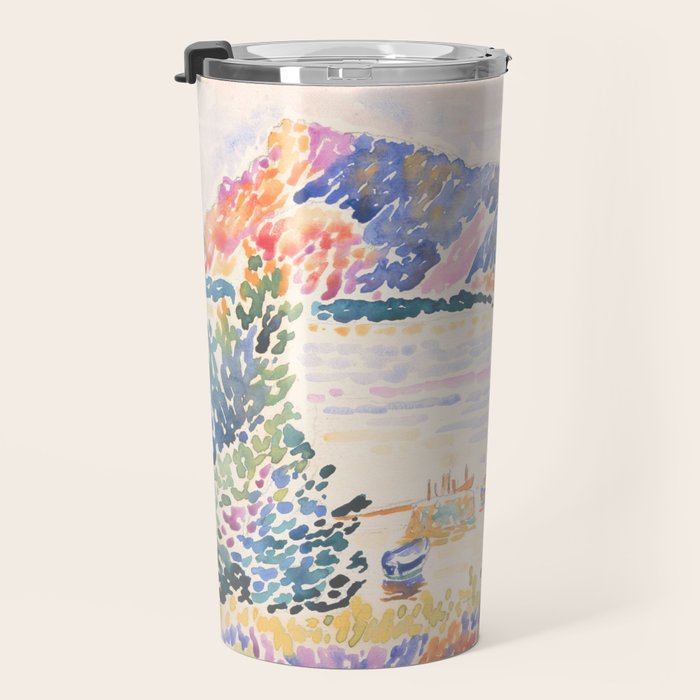 Cap NeÌgre by Henri-Edmond Cross 1909 French Cottage Mountain Country and Farmhouse Aesthetic Travel Mug Gallery Image 3