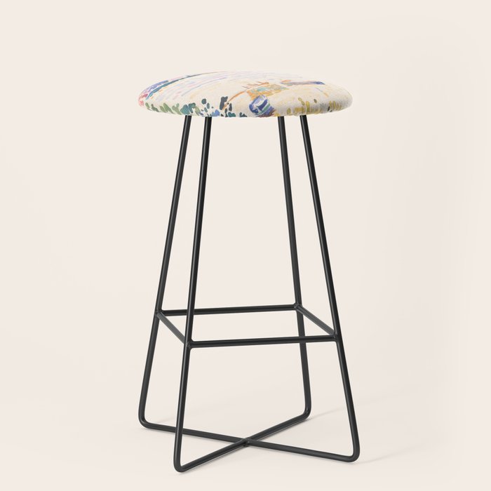 Cap NeÌgre by Henri-Edmond Cross 1909 French Cottage Mountain Country and Farmhouse Aesthetic Stool Gallery Image 1