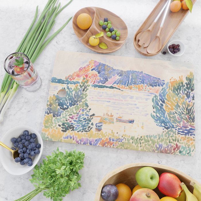 Cap NeÌgre by Henri-Edmond Cross 1909 French Cottage Mountain Country and Farmhouse Aesthetic Cutting Board Gallery Image 2