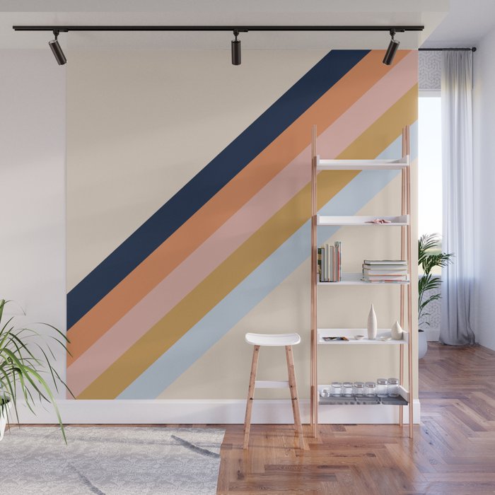 Retro stripes Wall Mural Gallery Image 1