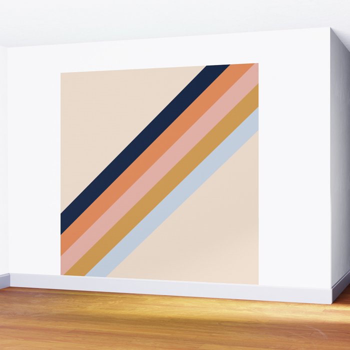 Retro stripes Wall Mural Gallery Image 2