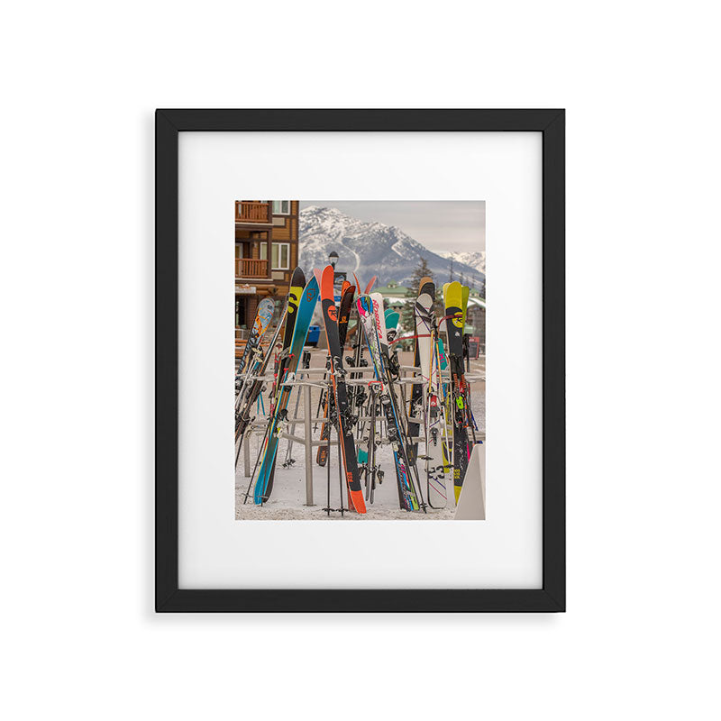 Ski Day Framed Art Print