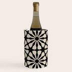 Monochrome Floral Geometric Pattern Wine Chiller Gallery Image 3