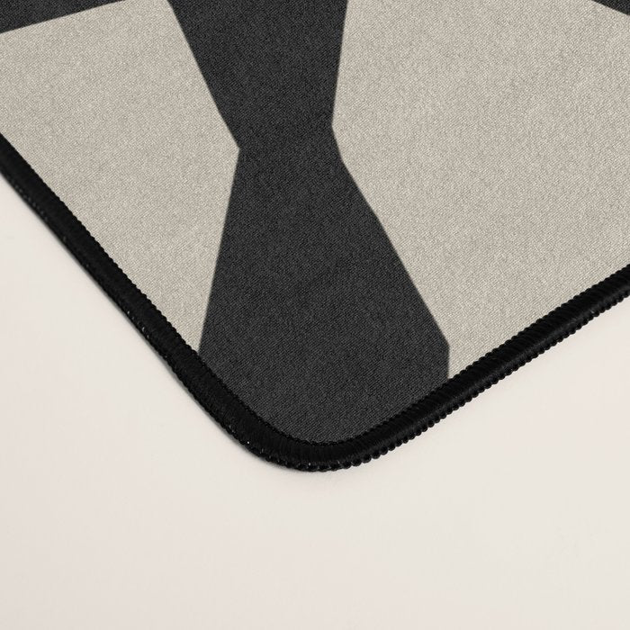 Monochrome Floral Geometric Pattern Desk Mat Gallery Image 4