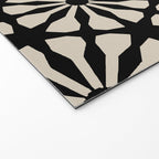 Monochrome Floral Geometric Pattern Welcome Mat Gallery Image 2