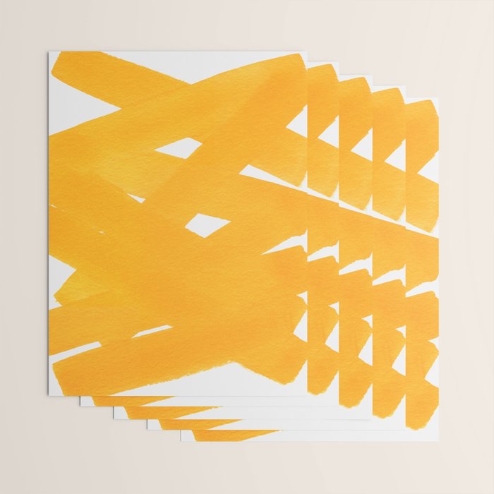 Superwatercolor Deep Yellow Wrapping Paper Gallery Image 3