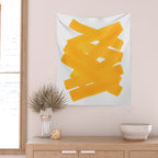 Superwatercolor Deep Yellow Wall Tapestry Gallery Image 2