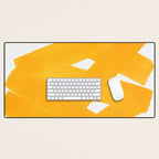 Superwatercolor Deep Yellow Desk Mat Gallery Image 1