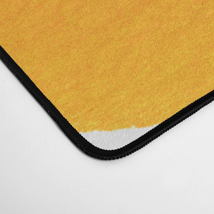 Superwatercolor Deep Yellow Desk Mat Gallery Image 4