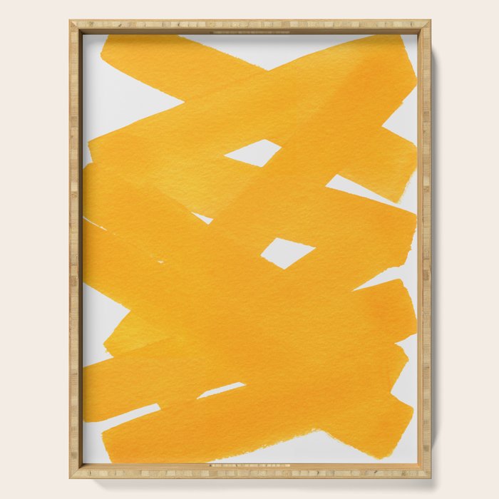 Superwatercolor Deep Yellow Serving Tray Gallery Image 1