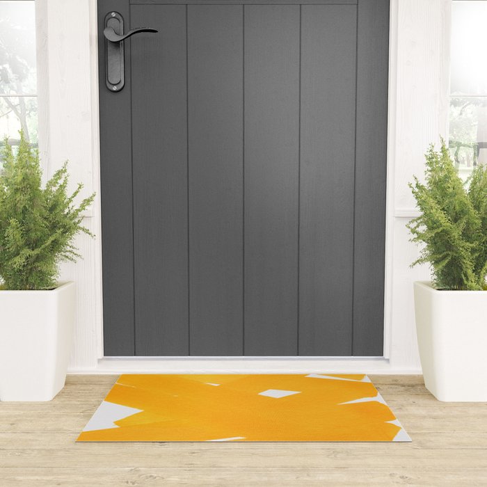 Superwatercolor Deep Yellow Welcome Mat Gallery Image 3