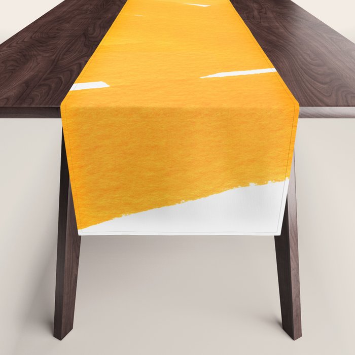 Superwatercolor Deep Yellow Table Runner Gallery Image 1