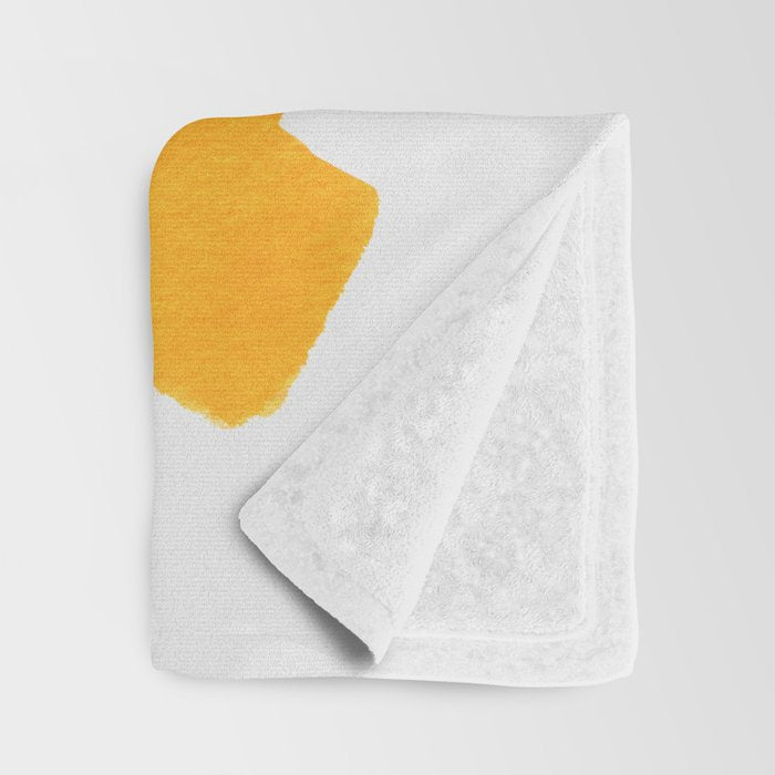 Superwatercolor Deep Yellow Throw Blanket Gallery Image 3