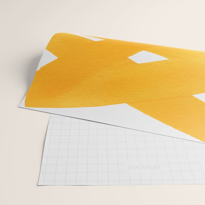 Superwatercolor Deep Yellow Wrapping Paper Gallery Image 2