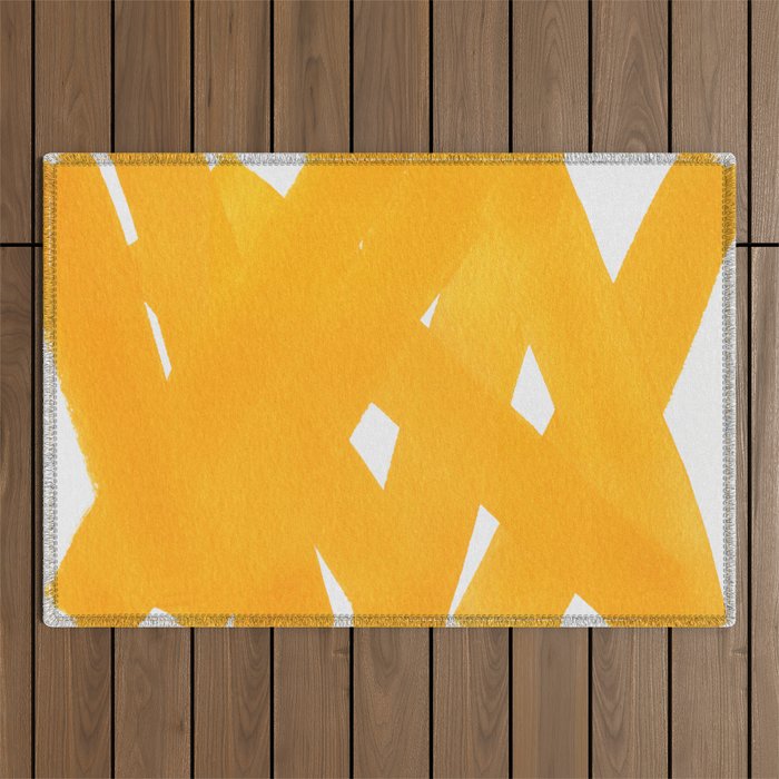 Superwatercolor Deep Yellow Outdoor Rug Gallery Image 1