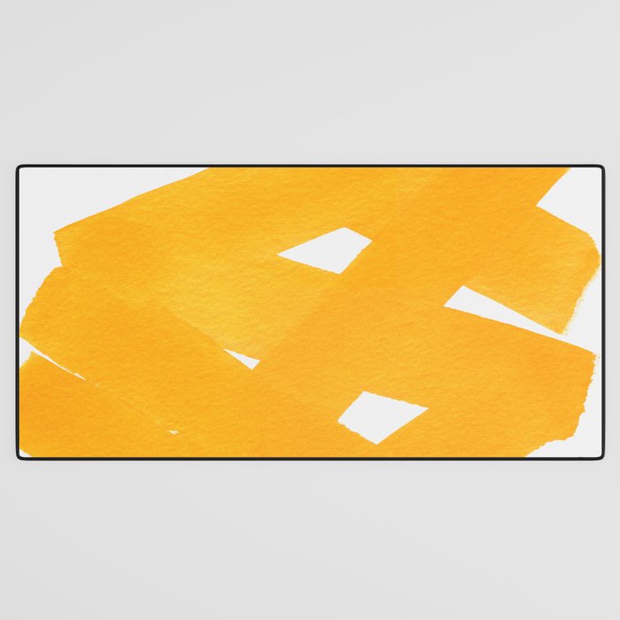 Superwatercolor Deep Yellow Desk Mat Gallery Image 3