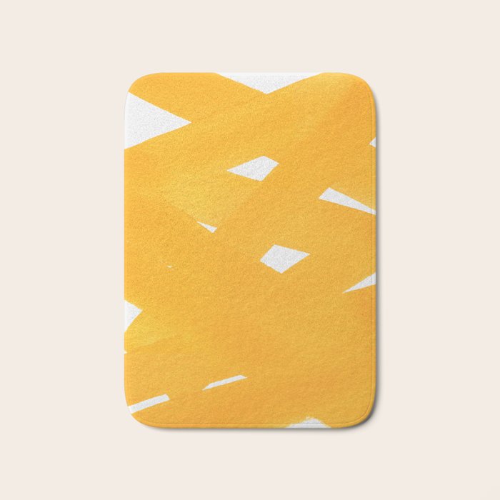 Superwatercolor Deep Yellow Bath Mat Gallery Image 1