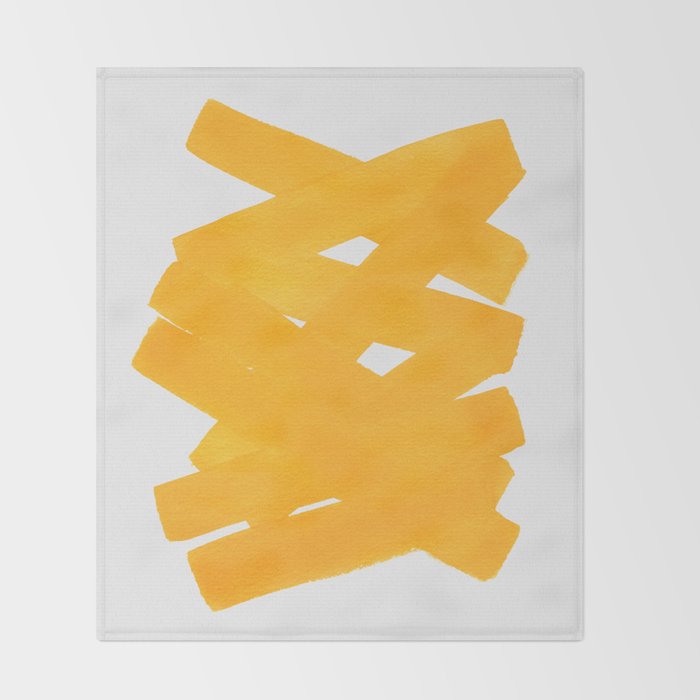 Superwatercolor Deep Yellow Throw Blanket Gallery Image 2