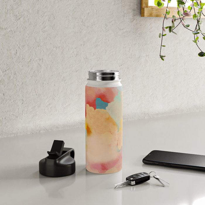 peachy landscape abstract Water Bottle Gallery Image 4