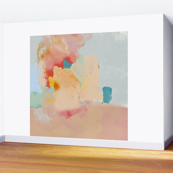 peachy landscape abstract Wall Mural Gallery Image 2