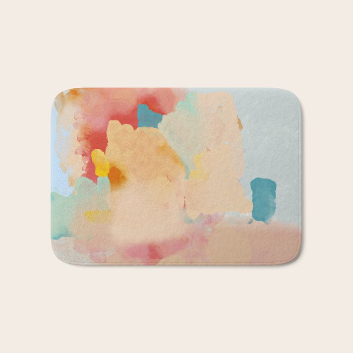 peachy landscape abstract Bath Mat Gallery Image 1
