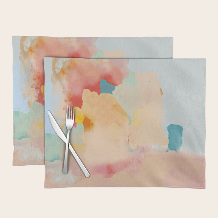peachy landscape abstract Placemat Gallery Image 1