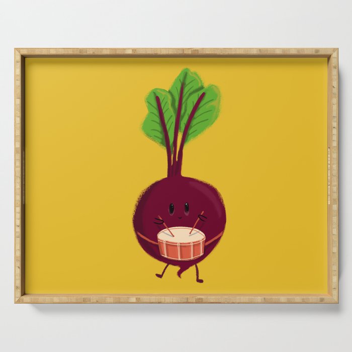 Beet's drum beat Serving Tray Gallery Image 1