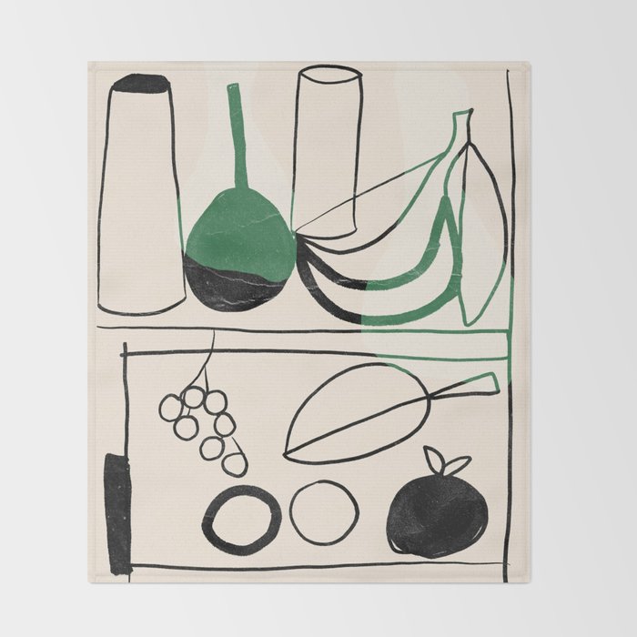 Minimalist Still Life 15 Throw Blanket Gallery Image 2