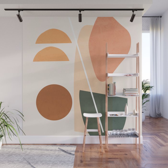 Minimal Abstract Shapes 14 Wall Mural Gallery Image 1