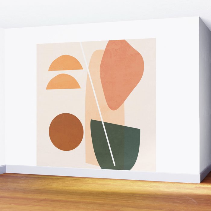 Minimal Abstract Shapes 14 Wall Mural Gallery Image 2