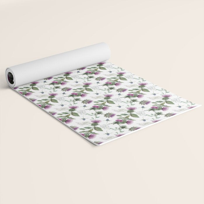 Scottish Thistle Yoga Mat Gallery Image 2