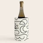 Mediterranean Minimal Line Art Pattern Wine Chiller Gallery Image 2