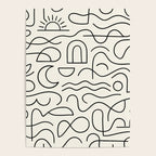 Mediterranean Minimal Line Art Pattern Poster Gallery Image 4