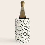 Mediterranean Minimal Line Art Pattern Wine Chiller Gallery Image 3
