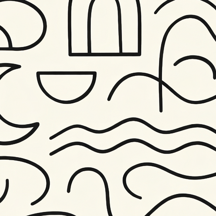 Mediterranean Minimal Line Art Pattern Coffee Mug Gallery Image 2