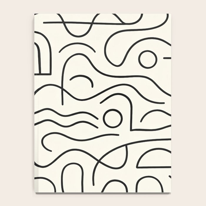 Mediterranean Minimal Line Art Pattern Notebook Gallery Image 4