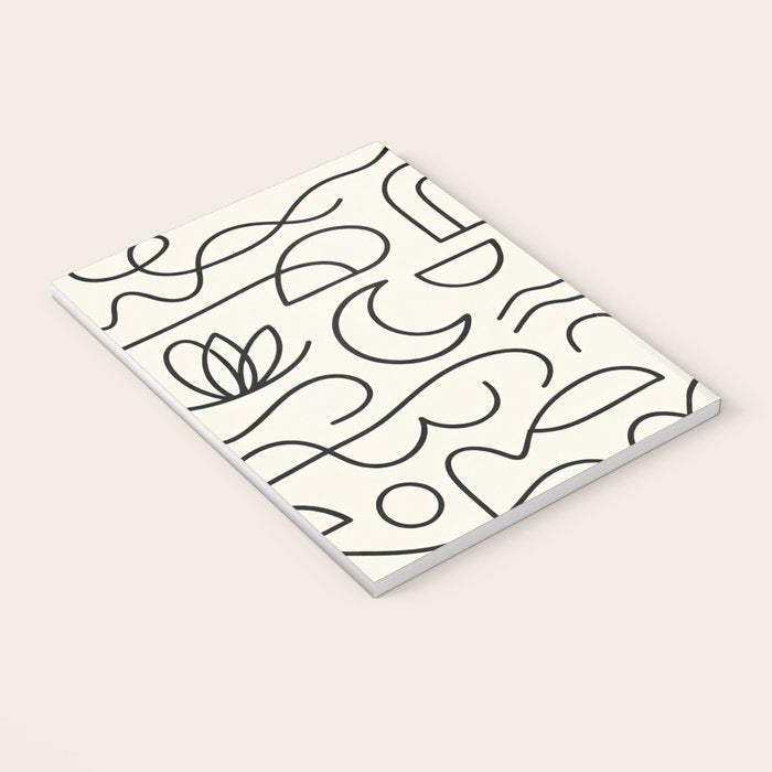 Mediterranean Minimal Line Art Pattern Notebook Gallery Image 3