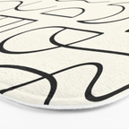 Mediterranean Minimal Line Art Pattern Bath Mat Gallery Image 3