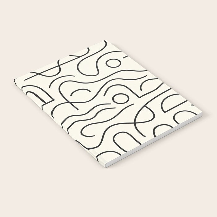 Mediterranean Minimal Line Art Pattern Notebook Gallery Image 2