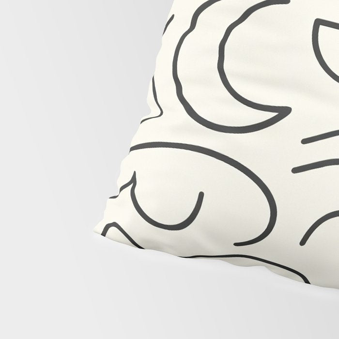 Mediterranean Minimal Line Art Pattern Pillow Sham Gallery Image 4