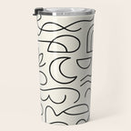 Mediterranean Minimal Line Art Pattern Travel Mug Gallery Image 3