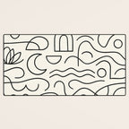 Mediterranean Minimal Line Art Pattern Desk Mat Gallery Image 3