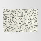 Mediterranean Minimal Line Art Pattern Rug Gallery Image 2
