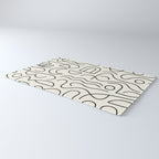 Mediterranean Minimal Line Art Pattern Rug Gallery Image 3
