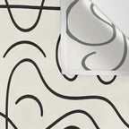 Mediterranean Minimal Line Art Pattern Wall Tapestry Gallery Image 3