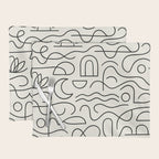 Mediterranean Minimal Line Art Pattern Placemat Gallery Image 1