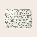Mediterranean Minimal Line Art Pattern Bath Mat Gallery Image 1