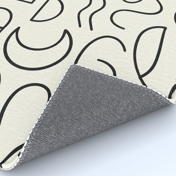 Mediterranean Minimal Line Art Pattern Rug Gallery Image 4