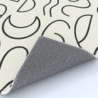 Mediterranean Minimal Line Art Pattern Rug Gallery Image 4